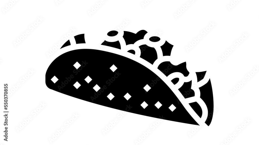 mexican food glyph icon animation mexican food glyph icon animation