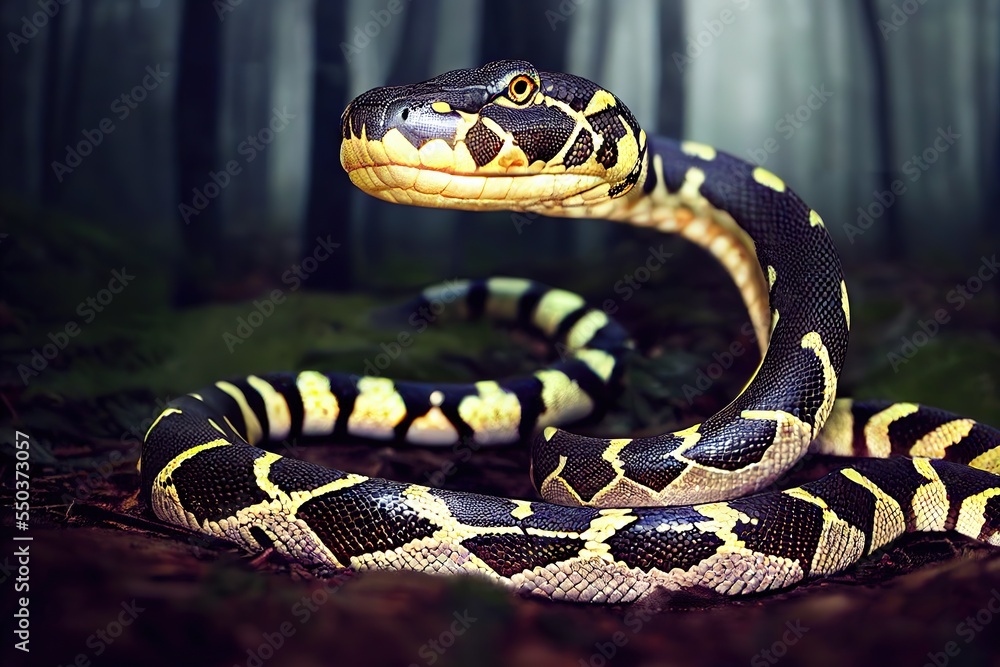 majestic spirit python in forest majestic spirit python in forest