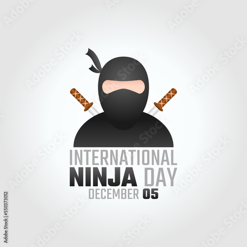 vector graphic of international ninja day good for international ninja day celebration. flat design. flyer design.flat illustration.