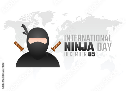 vector graphic of international ninja day good for international ninja day celebration. flat design. flyer design.flat illustration.