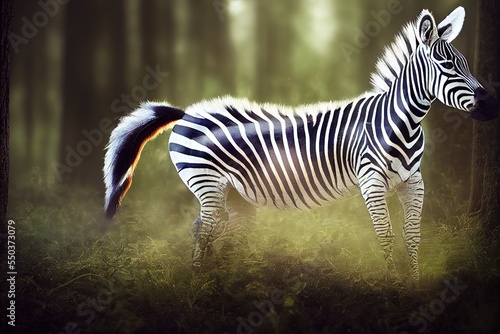 majestic spirit zebra in forest