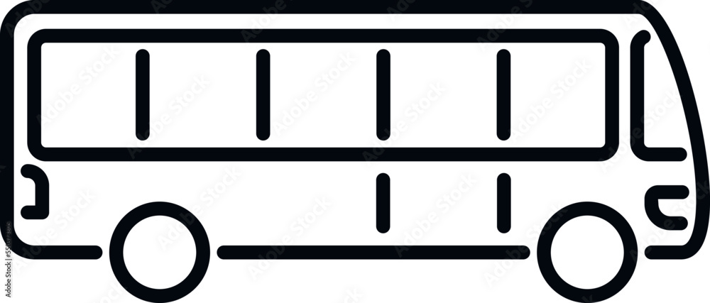 Traffic bus icon outline vector. Airport transfer. Terminal trip