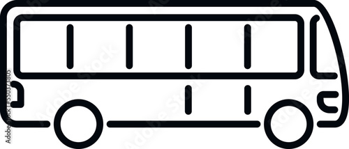 Traffic bus icon outline vector. Airport transfer. Terminal trip