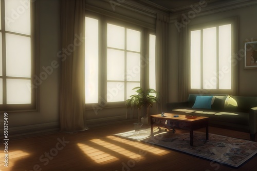 3D Render of modern living room © Rarity Asset Club