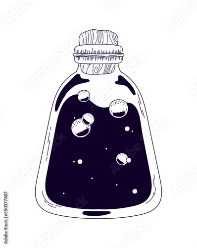 potion bottle with bubbles