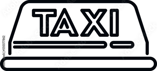 Taxi cab icon outline vector. Airport flight. Travel plane