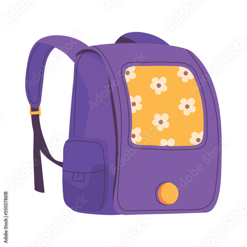 purple school bag