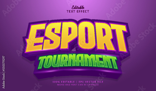 Esport tournament editable text effect style esport