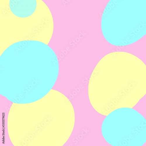 abstract background with spots of delicate colors pink blue yellow aphid decor and text and print minimalistic illustration 