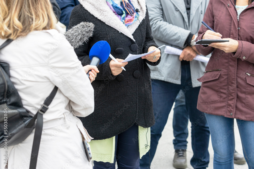 News conference or media scrum News conference or media scrum