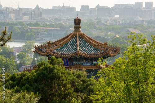 Eastern Pagoda. Beijing. The Beauty of the East. Wooden ornament