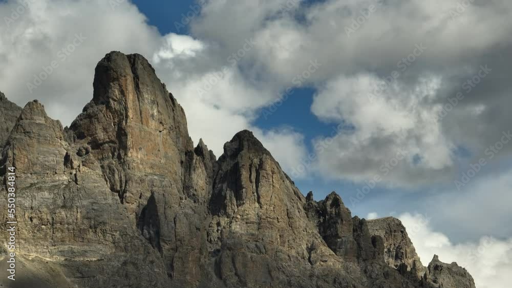 Rocky high mountains french alps sunny day with clouds Rocky high mountains french alps sunny day with clouds