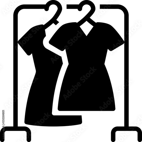 cloth rack solid icon