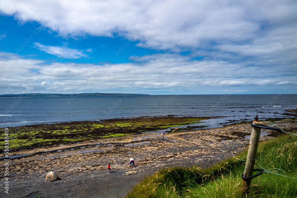 Storm beach by Carrowhubbuck North Carrownedin close to Inishcrone, Enniscrone in County Sligo, Ireland.