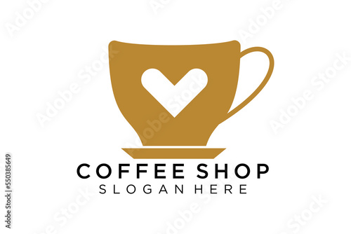 Coffee logotype. Minimalist coffee logo concept, fit for caffe, restaurant, packaging and coffee business. Illustration vector logo.