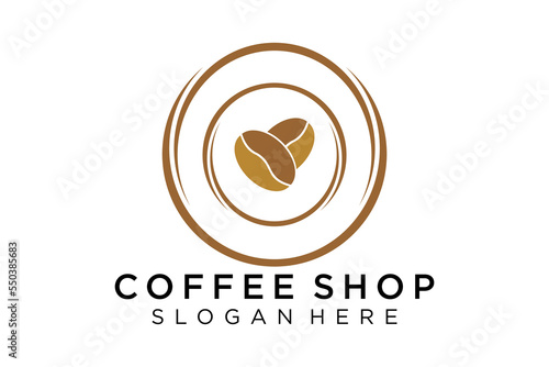 Coffee logotype. Minimalist coffee logo concept, fit for caffe, restaurant, packaging and coffee business. Illustration vector logo.