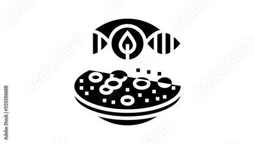 microbial ecology glyph icon animation