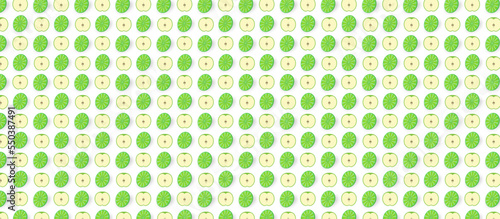 Background, seamless pattern,  apple and lime.
