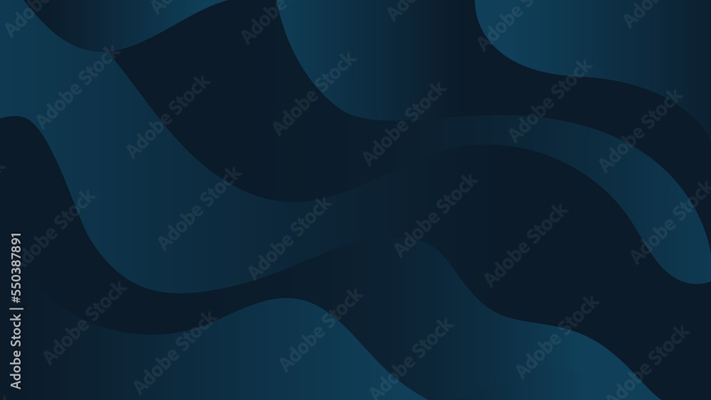 abstract dark blue background with smooth wavy texture pattern. gradient blue and navy color abstract fluid wave. modern poster with gradient flow shape. modern innovation background design for cover.