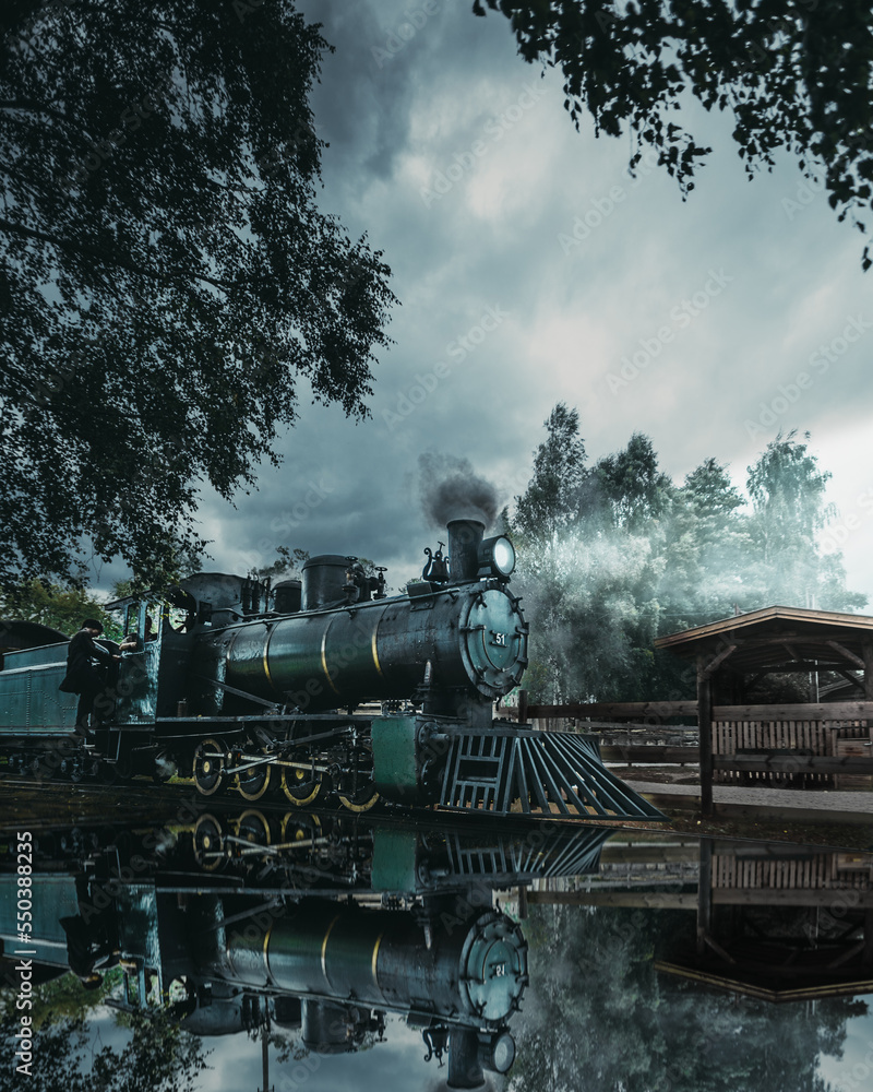 Fototapeta premium Steampunk adventure train