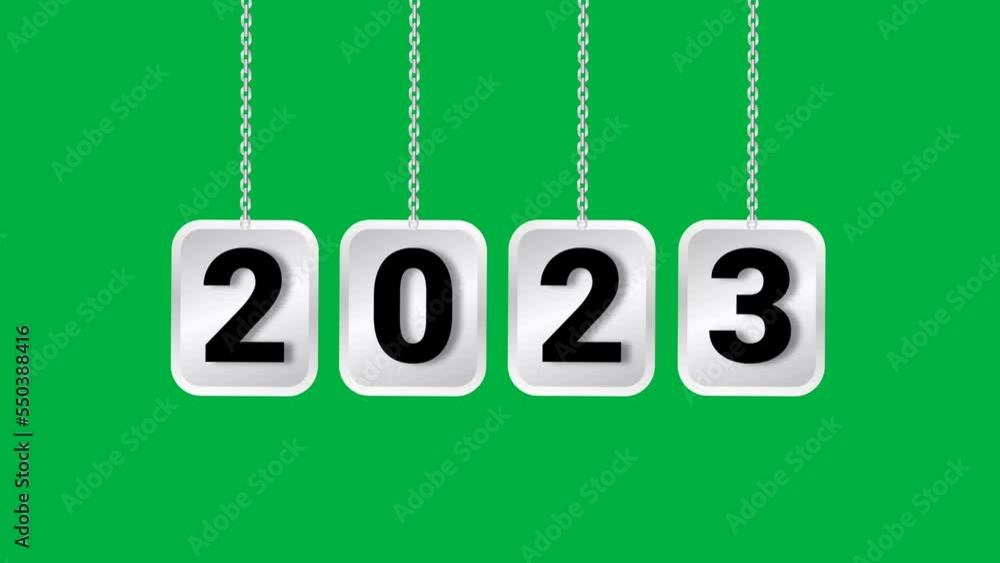 2023 word motion effect on green background for new year. 2023 word motion effect on green background for new year.