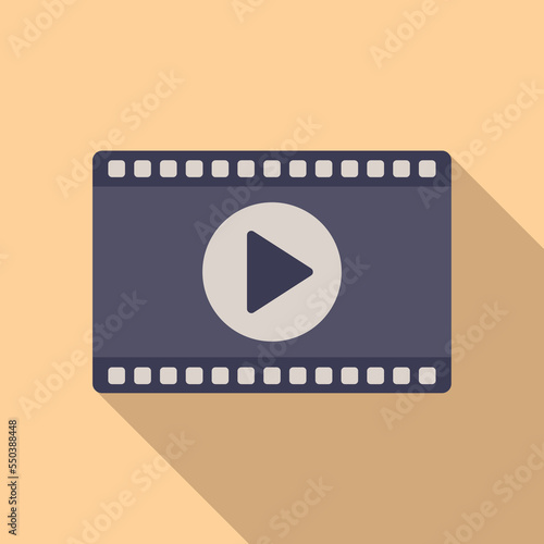 Movie clip icon flat vector. Video montage. Motion edit