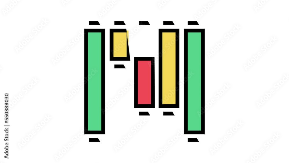waterfall chart color icon animation waterfall chart color icon animation