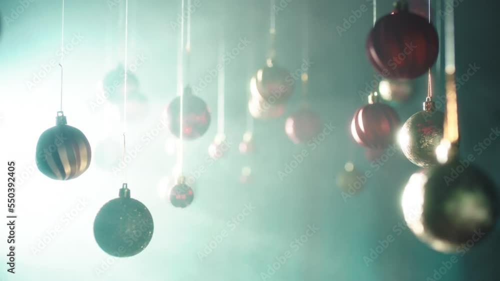 Christmas balls Floating in the night 