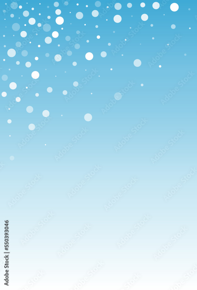 Gray Snow Vector Blue Background. Fantasy Silver