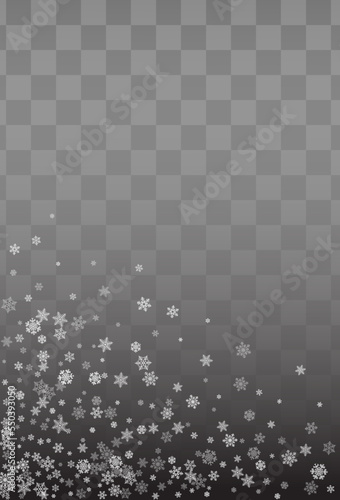 White Snowfall Vector Burgundy Background.