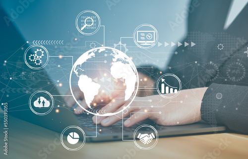 Cloud Computer technology.Internet of things,technology big data,business strategy, digital transformation change management,cloud transfer network of Data,cybersecurity,Ai technology.