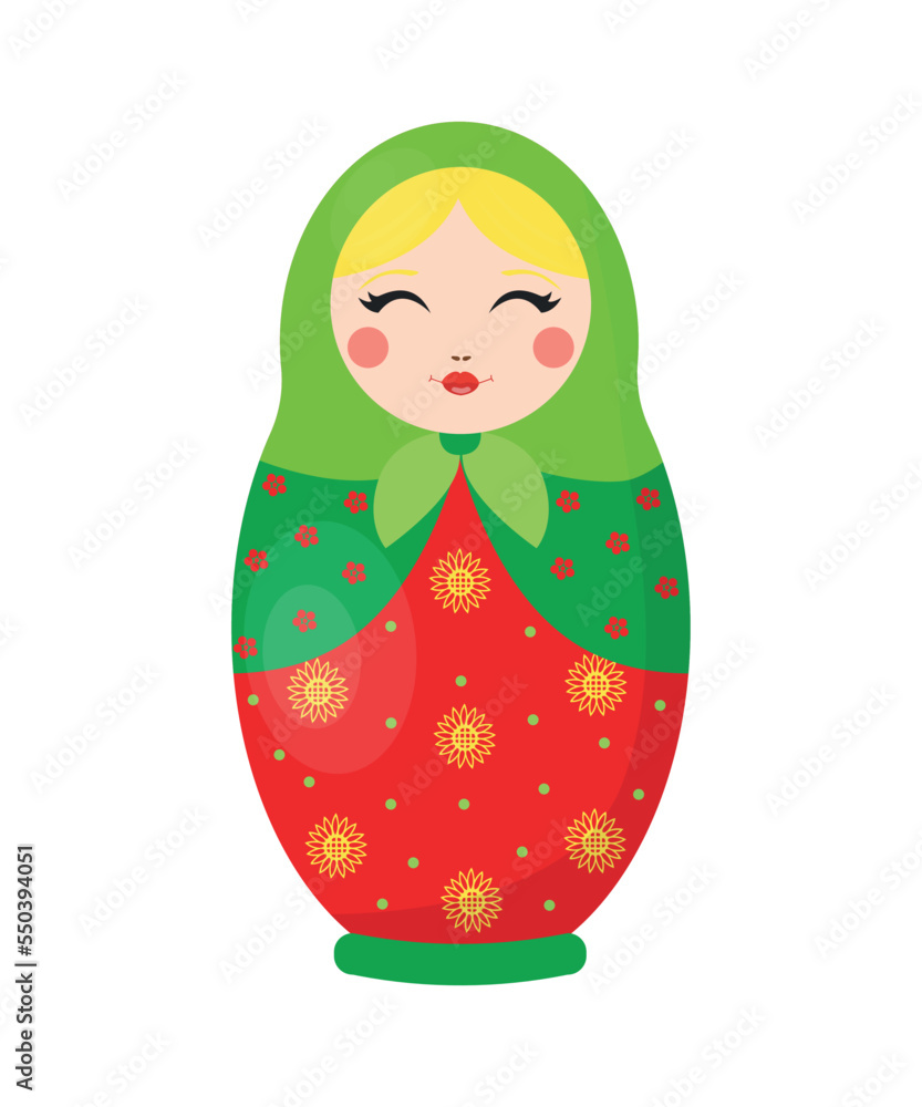 Vector of Russian nesting doll.