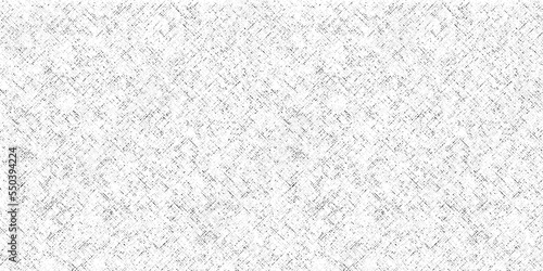 Fabric seamless pattern. Repeating textile distress texture. Fiber woven background for design prints. Repeated diagonal line. Repeat black used urban linen on white backdrop. Vector illustration