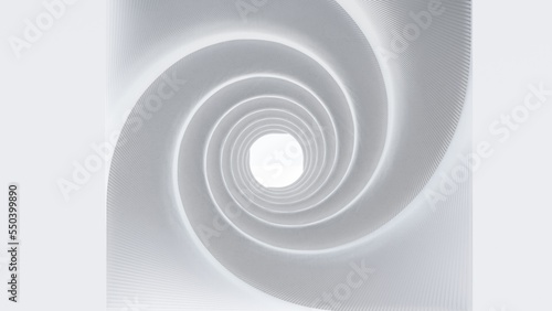 Fototapeta Naklejka Na Ścianę i Meble -  Abstract architecture background metal round tunnel 3d render