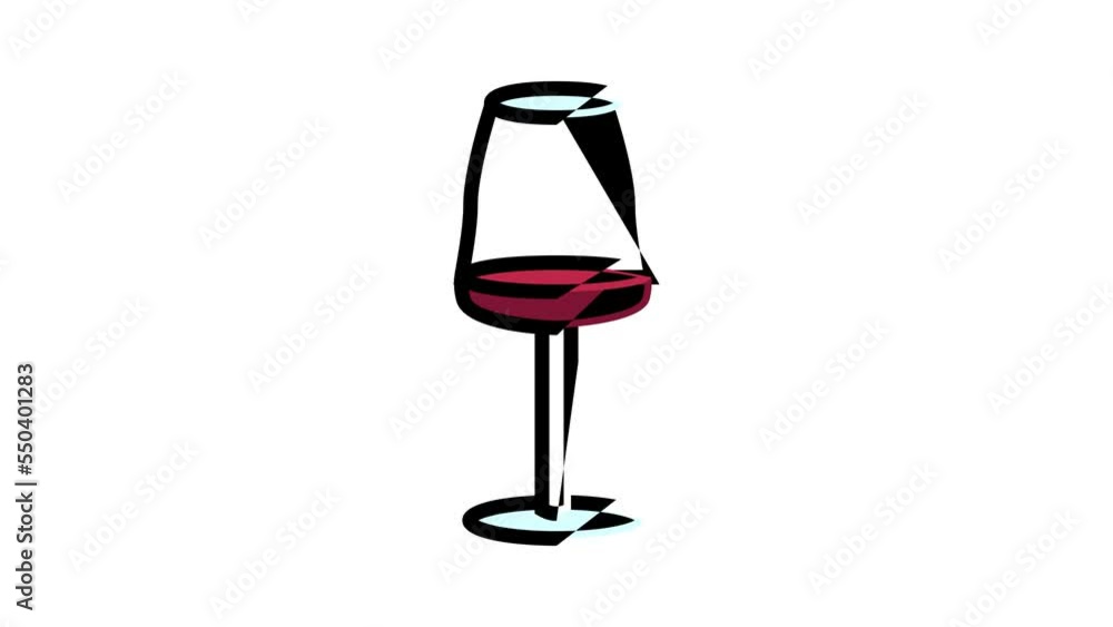 red wine glass color icon animation red wine glass color icon animation