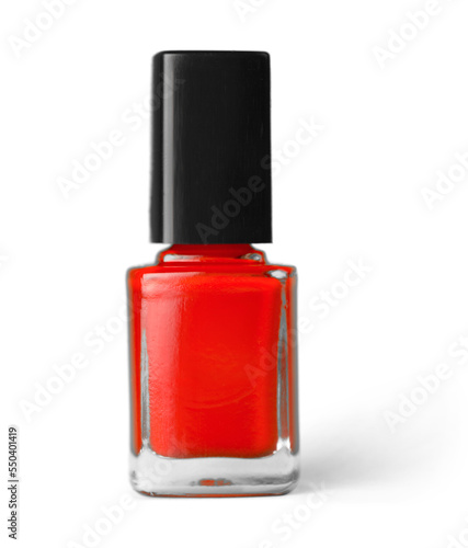 Canvastavla red nail polish in glass bottle