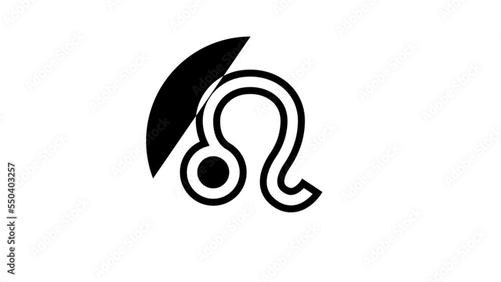 leo zodiac glyph icon animation leo zodiac glyph icon animation