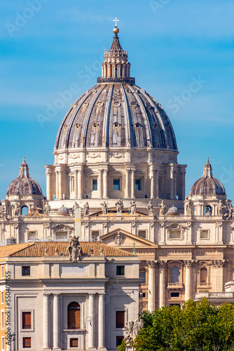 St. Peter's basilica dome in Vatican