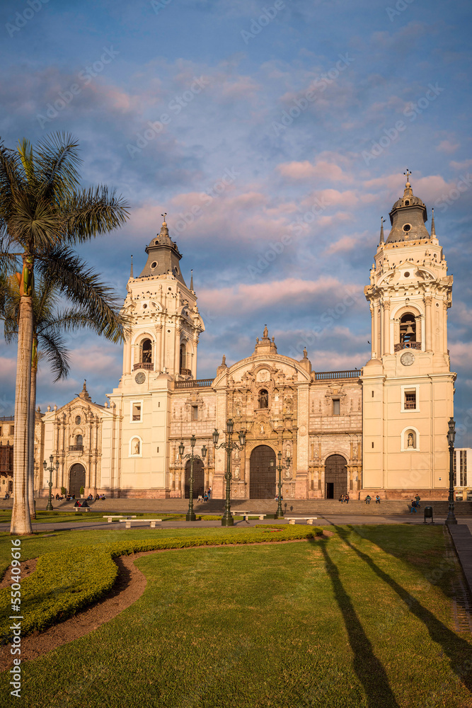 Cathedral church, Lima, Peru. It is a Roman Catholic Cathedral, located in Plaza Major (Main Square).