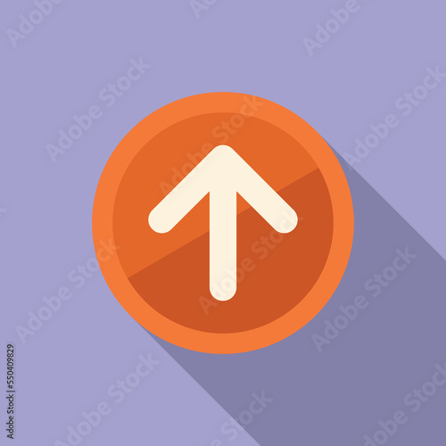 Arrow up icon flat vector. Web interface. Internet address