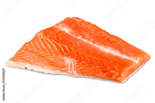 fresh uncooked red fish fillet over white