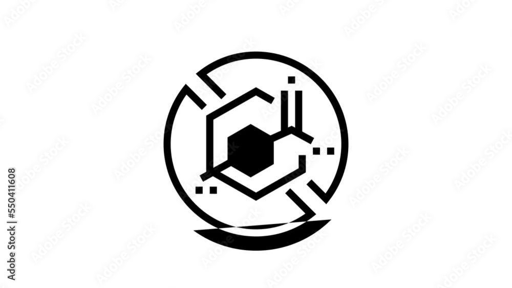 paraben free cosmetic glyph icon animation paraben free cosmetic glyph icon animation
