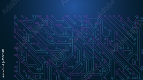 Abstract technology vectors with printed circuit board