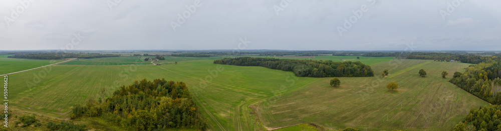 Landscape in Jaunpils parish in autumn