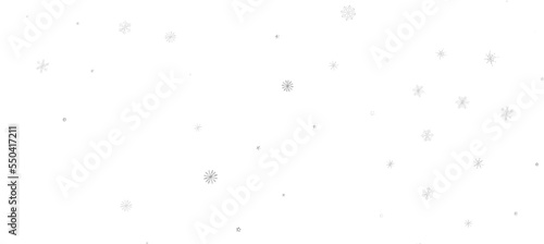 Snowflakes and bokeh lights on the blue Merry Christmas background. 3D render