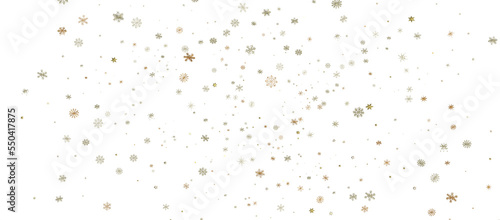 new year pattern. Christmas theme, golden openwork shiny snowflakes, star, 3D rendering. png