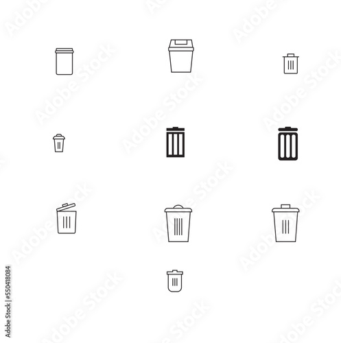 simple set of trash icon set