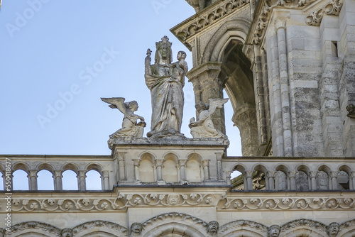 Laon Cathedral (Notre-Dame de Laon), Catholic Cathedral, one of most important examples of Gothic architecture (from XII and XIII centuries). Laon, Aisne, France.