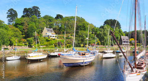 Pont-Aven, in Brittany, is a colorful town, known for all the famous painters who have stayed there, but also for its beautiful little port on the river Aven photo