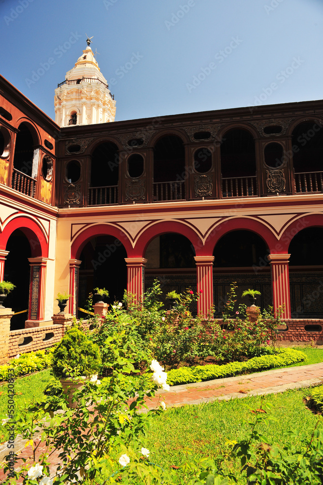 Obraz premium Lima Peru, CIRCA 2014: View of the pool of the Santo Domingo convent . The convent was It was created in the 1530s under the patronage of Our Lady of the Rosary 